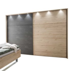 Schlafzimmer Set Bruvena in Eichefarben und Dunkelgrau Made in Germany (vierteilig) – Ansicht 10