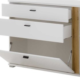 Große Kommode Luzillo in modernem Design - Weiß und Wildeichefarben – Ansicht 6