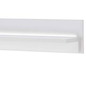Wohnwand mit Beleuchtung Constantin in modernem Design in Weiß (vierteilig) – Ansicht 17