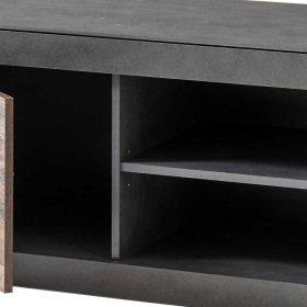 Fernseher Unterschrank Frondito im Loft Design in Altholz Optik und Dunkelgrau – Ansicht 8