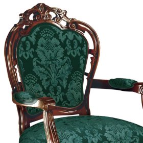 Esszimmer Sitzgruppe Daltiana in Nussbaumfarben im Barockstil (sechsteilig) – Ansicht 6