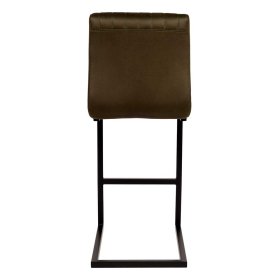 Barstuhl Set Aude mit Microfaser Bezug Oliv 66 cm Sitzhöhe (2er Set) – Ansicht 4