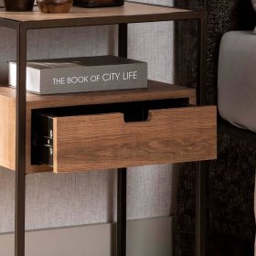 Nachtschrank Loupega im Industry und Loft Stil 60 cm hoch – Ansicht 3