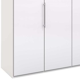 Weißer Schlafzimmerschrank Grinzia mit Falttüren Made in Germany – Ansicht 4