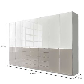 Drehtürschrank Latina in modernem Design Front glasbeschichtet – Ansicht 9