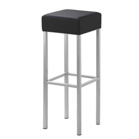 Moderner Hochhocker Fabolie aus Microfaser und Stahl – Ansicht 1
