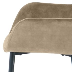 Esszimmerarmlehnstuhl Set Danatura in Beige aus Samt (2er Set) – Ansicht 7
