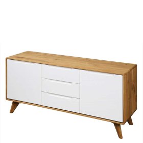 Design Sideboard Triancova in Weiß und Wildeiche modern – Ansicht 1