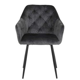 Polsterstuehle Esszimmer Ogrir in Anthrazit und Schwarz (2er Set) – Ansicht 2