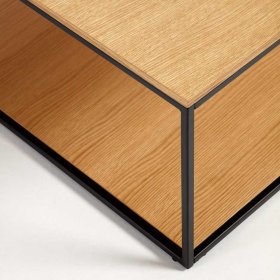 Quadratischer Salontisch Katrynella in Eichefarben und Schwarz – Ansicht 3