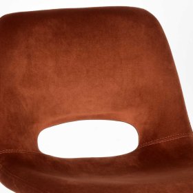 Moderner Barstuhl Set Estoron mit 78 cm Sitzhöhe und Samtbezug (2er Set) – Ansicht 5