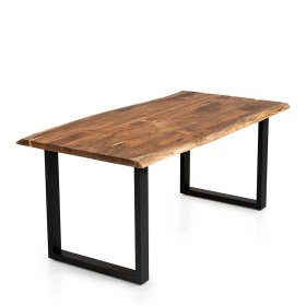 Esstische Factory Design Grosseto mit natürlicher Baumkante und Bügelgestell – Ansicht 5