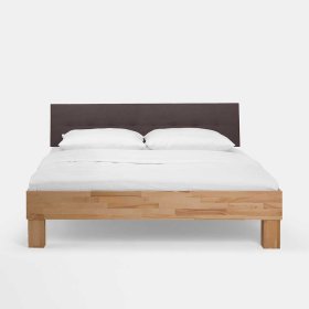 Doppelbett Murewa aus Kernbuche Massivholz mit Polsterkopfteil (dreiteilig) – Ansicht 4