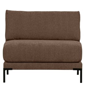 Modul Sofa Element Rio in Braun mit Vierfußgestell aus Metall – Ansicht 3