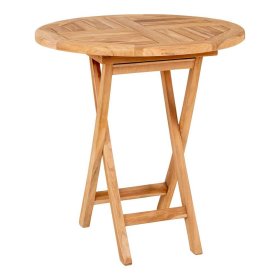 Balkon Klapptisch Hawar aus Teak Massivholz 70 cm breit – Ansicht 1