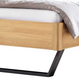 Loft Stil Doppelbett Linus in Eiche hell und Dunkelgrau – Ansicht 4