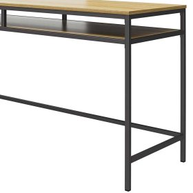 Schreibtisch Dress in Dunkelgrau und Eichefarben 153 cm breit – Ansicht 5