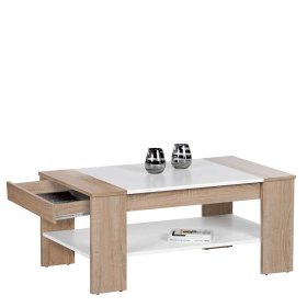 100x44x58 cm Couchtisch Pianna in Sonoma-Eiche und Weiß – Ansicht 3