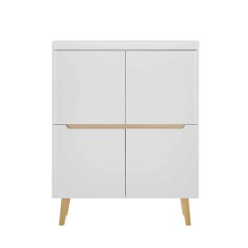 Design Wohnwand Jasturian im Skandi Stil mit Vierfußgestellen (vierteilig) – Ansicht 4