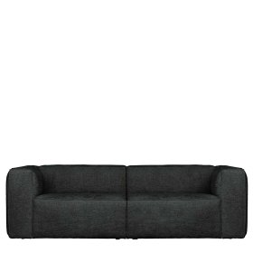 Dreier Sofa Joha in Dunkelgrau mit Melange Stoffbezug – Ansicht 1