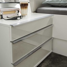Komplettschlafzimmer Xarina in Hellgrau und Weiß Made in Germany (vierteilig) – Ansicht 12