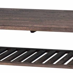 Couchtisch Mossiv aus Eiche Massivholz dunkel gebürstet – Ansicht 9