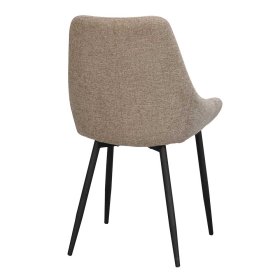 Esszimmer Polsterstühle Eckpoint in Beige Webstoff modern (2er Set) – Ansicht 4