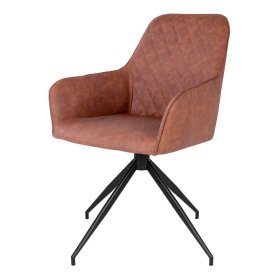 Sitzgruppe Braun Ezefa Stühle Kunstleder Tisch Eiche Rauchfarben (siebenteilig) – Ansicht 7