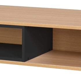 TV Board Hercian in Schwarz und Eichefarben 110 cm breit – Ansicht 5