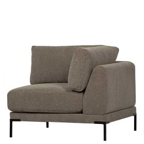 Eckelement Modul Sofa Udjaca in Taupe mit Vierfußgestell aus Metall – Ansicht 2
