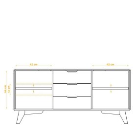Design Sideboard Triancova in Weiß und Wildeiche modern – Ansicht 12
