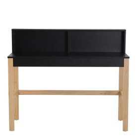 Designschreibtisch Calinesta in Schwarz und Piniefarben – Ansicht 4