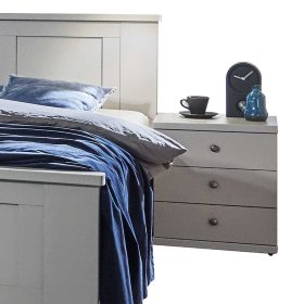 Landhaus Bett Saconso in Hellgrau Made in Germany – Ansicht 4