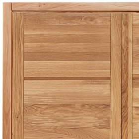 Kleiderschrank 5 Türen Zeus aus Wildeiche Massivholz & Glas in Anthrazit – Ansicht 3