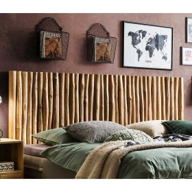 Kopfteil Koropi aus Teak Massivholz 120 cm hoch – Ansicht 3