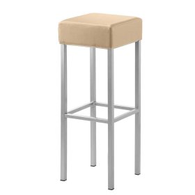 Moderner Barhocker Cycle in Beige und Perlsilberfarben – Ansicht 1