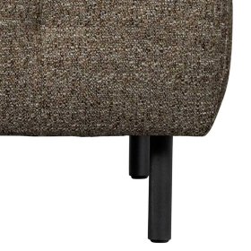 Couchhocker Chimi in Dunkelbraun meliert mit Vierfußgestell aus Metall – Ansicht 4
