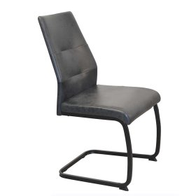 Schwingstühle Chiron in Anthrazit Vintage mit Gestell aus Metall (4er Set) – Ansicht 2