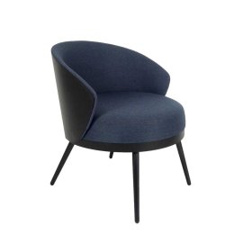 Retro Sessel Coridar in Blau und Schwarz 70 cm hoch – Ansicht 1