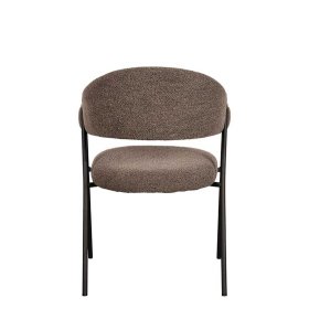 Esszimmerarmlehnstuhl Brianco aus Boucle Stoff in Hellbraun (2er Set) – Ansicht 4