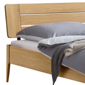Doppelbett Eiche hell Sophiea aus Massivholz in modernem Design – Ansicht 3