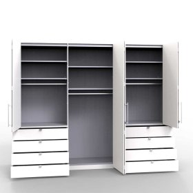 Schlafzimmer Set Kosnira in Braun und Hellgrau Made in Germany (vierteilig) – Ansicht 13