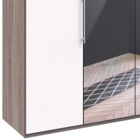 3 türiger Schlafzimmerkleiderschrank Rarian mit Spiegel modern – Ansicht 4