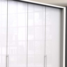 Großer Falttürenschrank Grinzia in Weiß modern – Ansicht 5