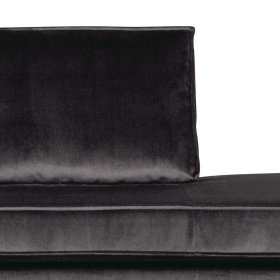 Sofa Recamiere Casilla mit Armlehne links in Anthrazit Samtbezug – Ansicht 5