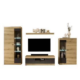 Wohnwand Badehma in modernem Design 330 cm breit (vierteilig) – Ansicht 4