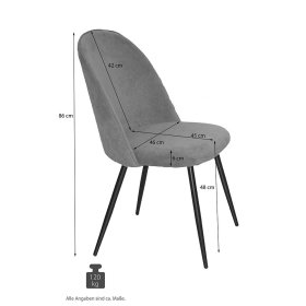 Retrostil Esstisch Stühle Tutan in Oliv Grün mit Gestell aus Metall (4er Set) – Ansicht 7