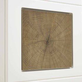 Wandvitrine Drucana in Weiß Holz Dekor mit LED Beleuchtung – Ansicht 4