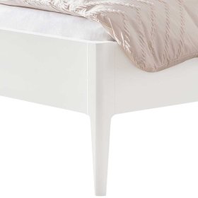 Doppelbett weiß lackiert Ledicato aus MDF im Skandi Design – Ansicht 4