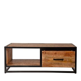 Industry Couchtisch Sulcias aus Mangobaum Massivholz und Metall – Ansicht 4